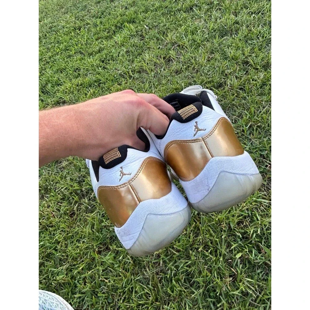 Air Jordan 11 Retro Low Gold White Men's Shoes
